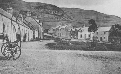 Looking up the hill to Staerough